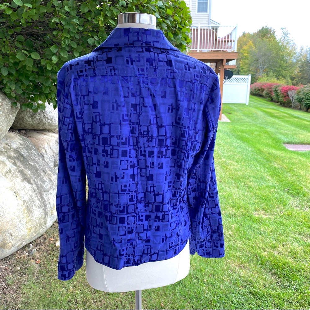 Chico’s Button Front Blue Jacket - Picture 7 of 14